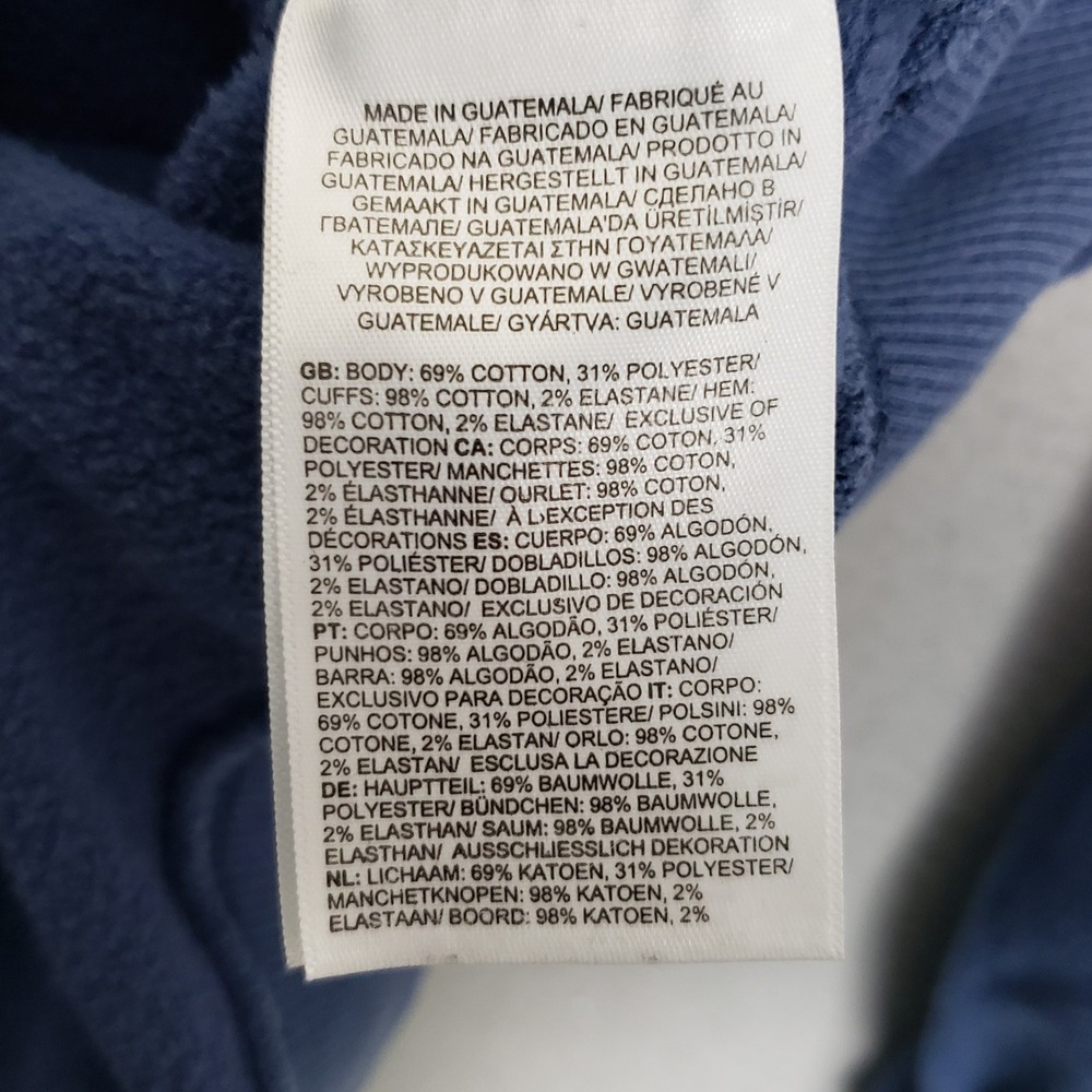 North Face Hoodie Sweatshirt Blue Logo Grid Graphic Athleisure Gorpcore Teen XL - Picture 8 of 12